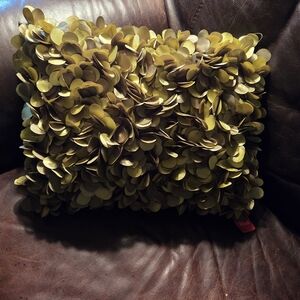 Textured Olive Green Pillow
